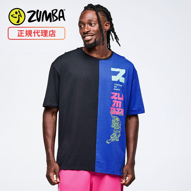 ZUMBA ズンバ 正規品 ウェア メンズ Tシャツ オーバーサイズ ツートン