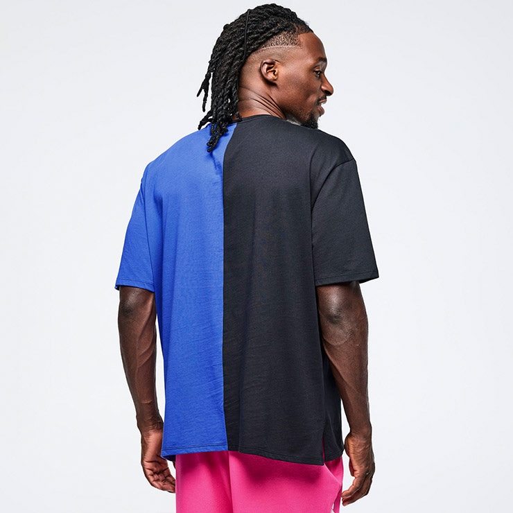 ZUMBA ズンバ 正規品 ウェア メンズ Tシャツ オーバーサイズ ツートン