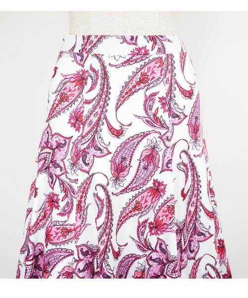 フラメンコ ファルダ スカート ホワイト×ピンク系 【フラメンコ