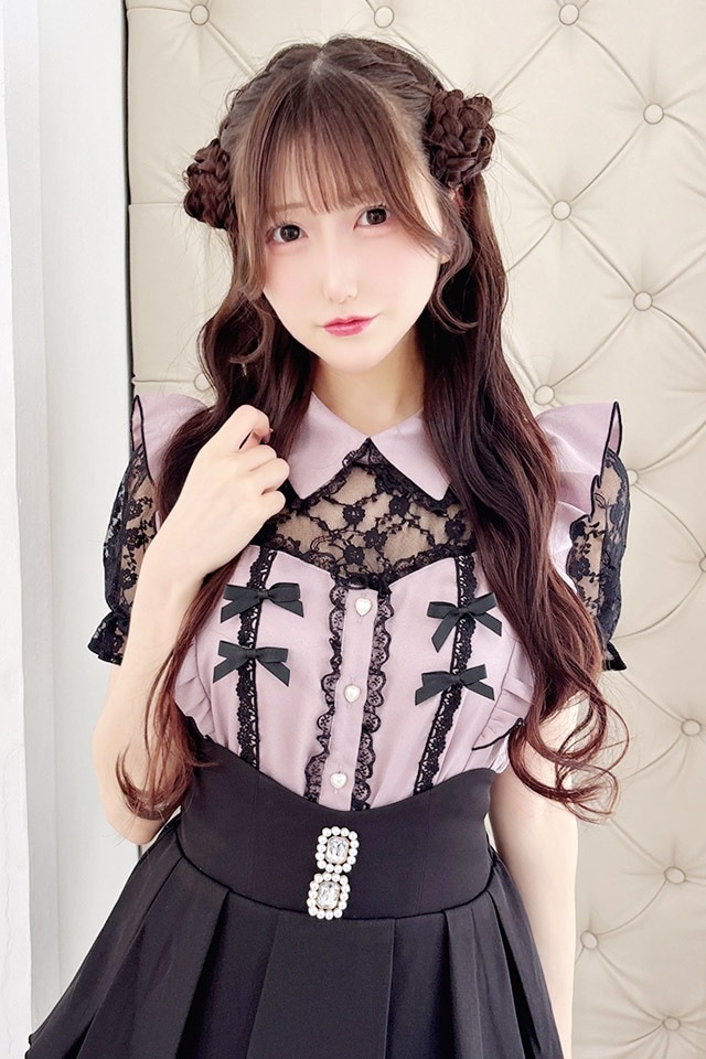 MA＊RS マーズ パフューム柄 見せブラトップス ピンク 日本製 MA＊RS