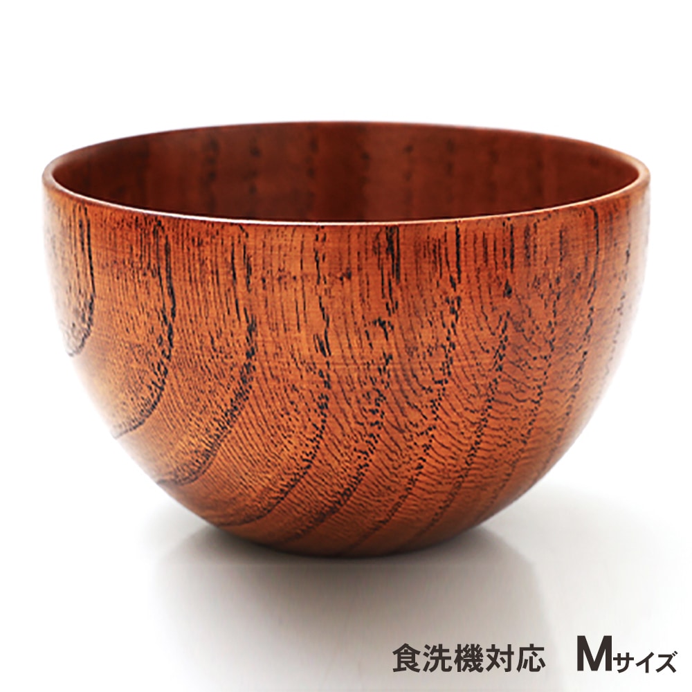 食洗機対応 ナノガラスコート 天然木製 マルチボウル型汁椀 M 漆塗り