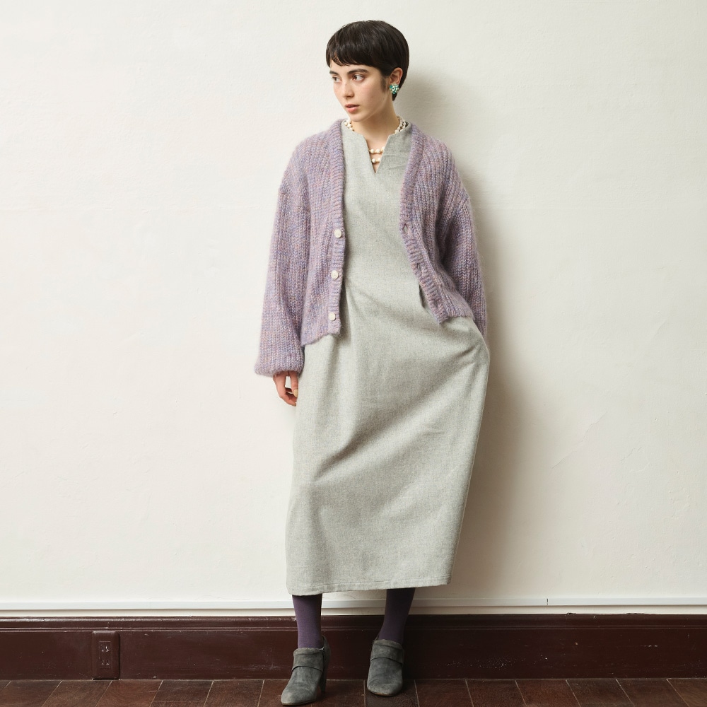 NARU(ナル) PORTMIX 畦Vネックショート丈カーデ 657400 | TOPS | NARU