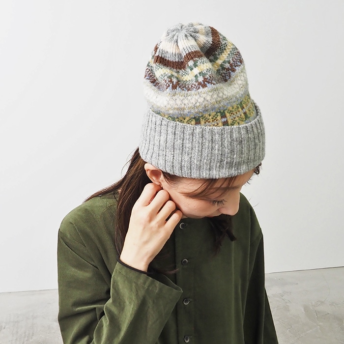 NARU(ナル) リシェスフェアアイル柄ニット帽 652712 | all_items