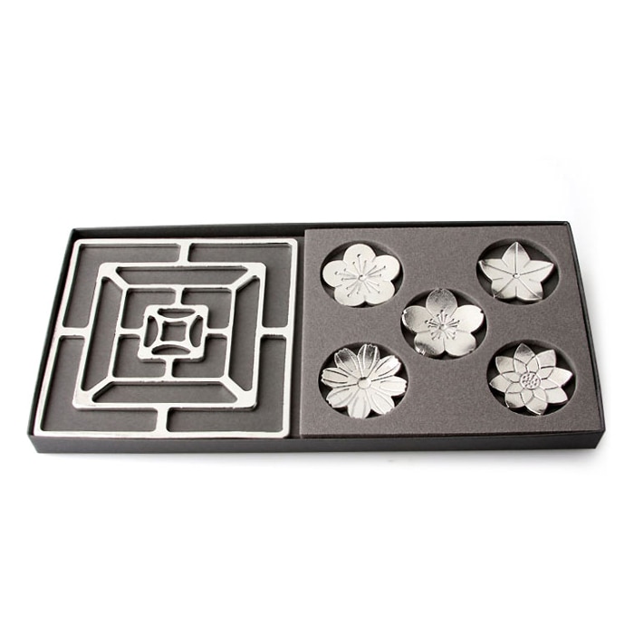 ありがとうギフト（KAGO - スクエア - S・箸置 - 花ばな)｜錫製雑貨