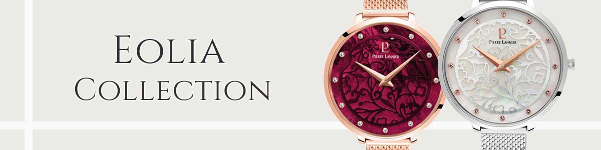 Eolia エオリア 自動巻き レディース 腕時計 金属ベルト ピンク