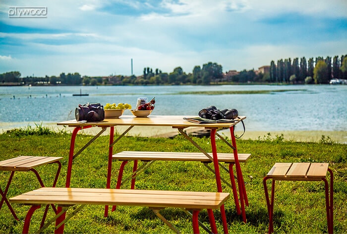 castelmerlino カステルメルリーノ ハイ＆ローキャンパーテーブル 100