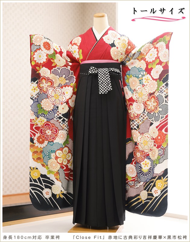 身長180cm対応のトールサイズ卒業袴レンタル｜高身長のスポーツ選手や