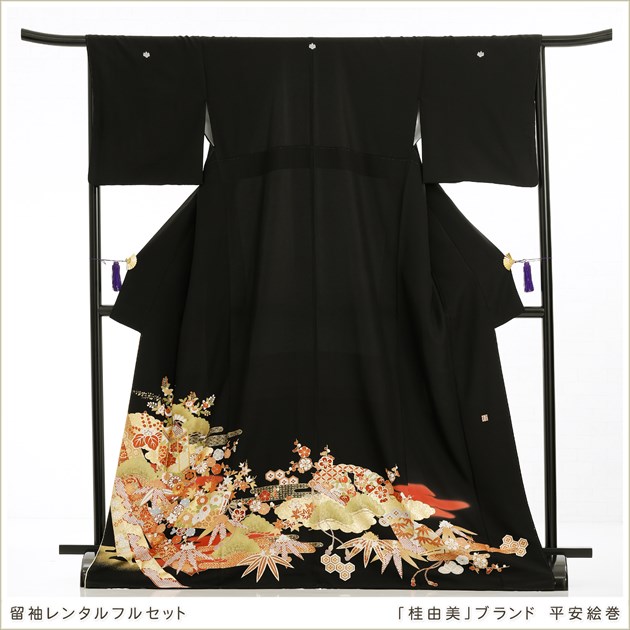 高身長対応トールサイズ桂由美ブランド留袖レンタル、身長170cm前後の