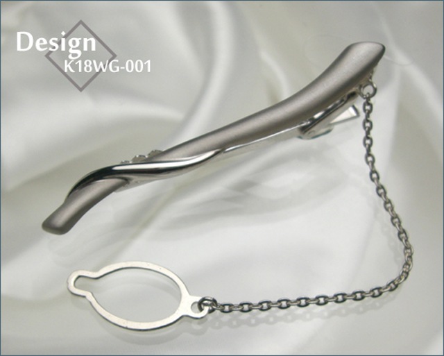 ホワイトゴールドネクタイピン K18WG-001｜貴金属ネクタイピン通販専門