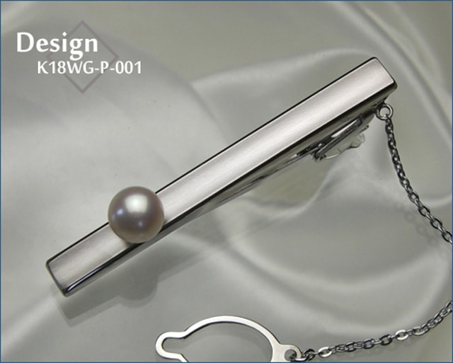 パールネクタイピン K18WG-P-001｜貴金属ネクタイピン通販専門店【紳士屋】