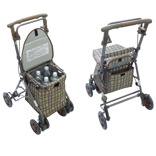 超売れ筋】リズムRWC 二筋格子ブルー シルバーカー 島製作所 【LINE