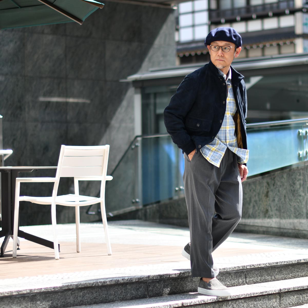 CINQUANTA【チンクアンタ】ドライビングブルゾン H504 2011 6069 NAVY