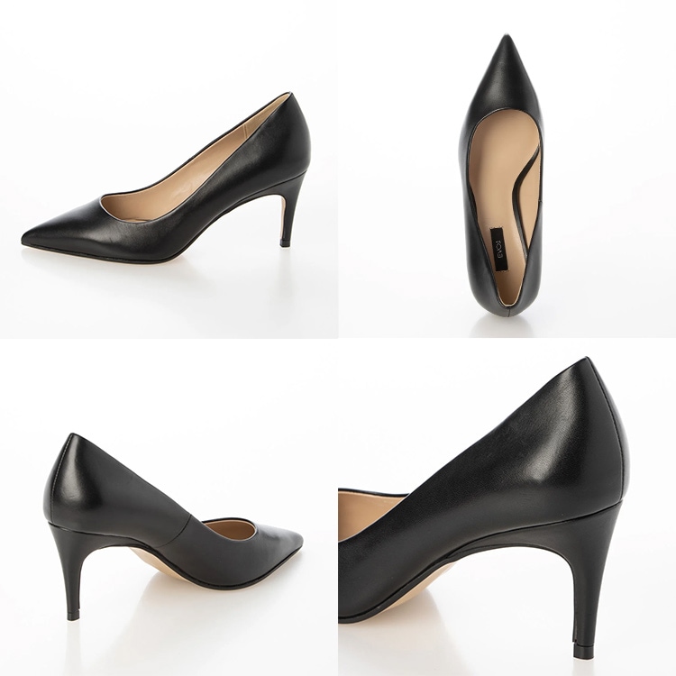 パンプス 7cmヒール 本革 ポインテッドトゥ ハイヒール ピンヒール