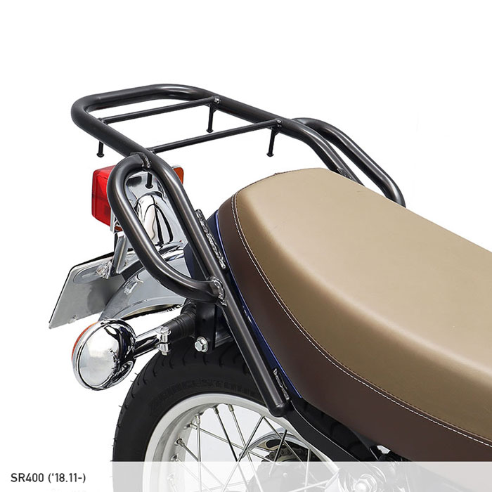 SR400 RH16J タンデムグリップ付きリアキャリア(ブラック