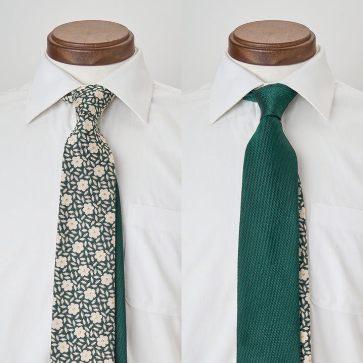 誠実な華燭｜リバーシブルフラワーソリッドタイGREEN – giraffe ONLINE