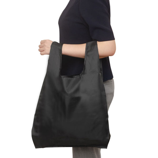 コンビニ・エコバッグ(黒)【グッズストアドットネット】人気ノベルティ