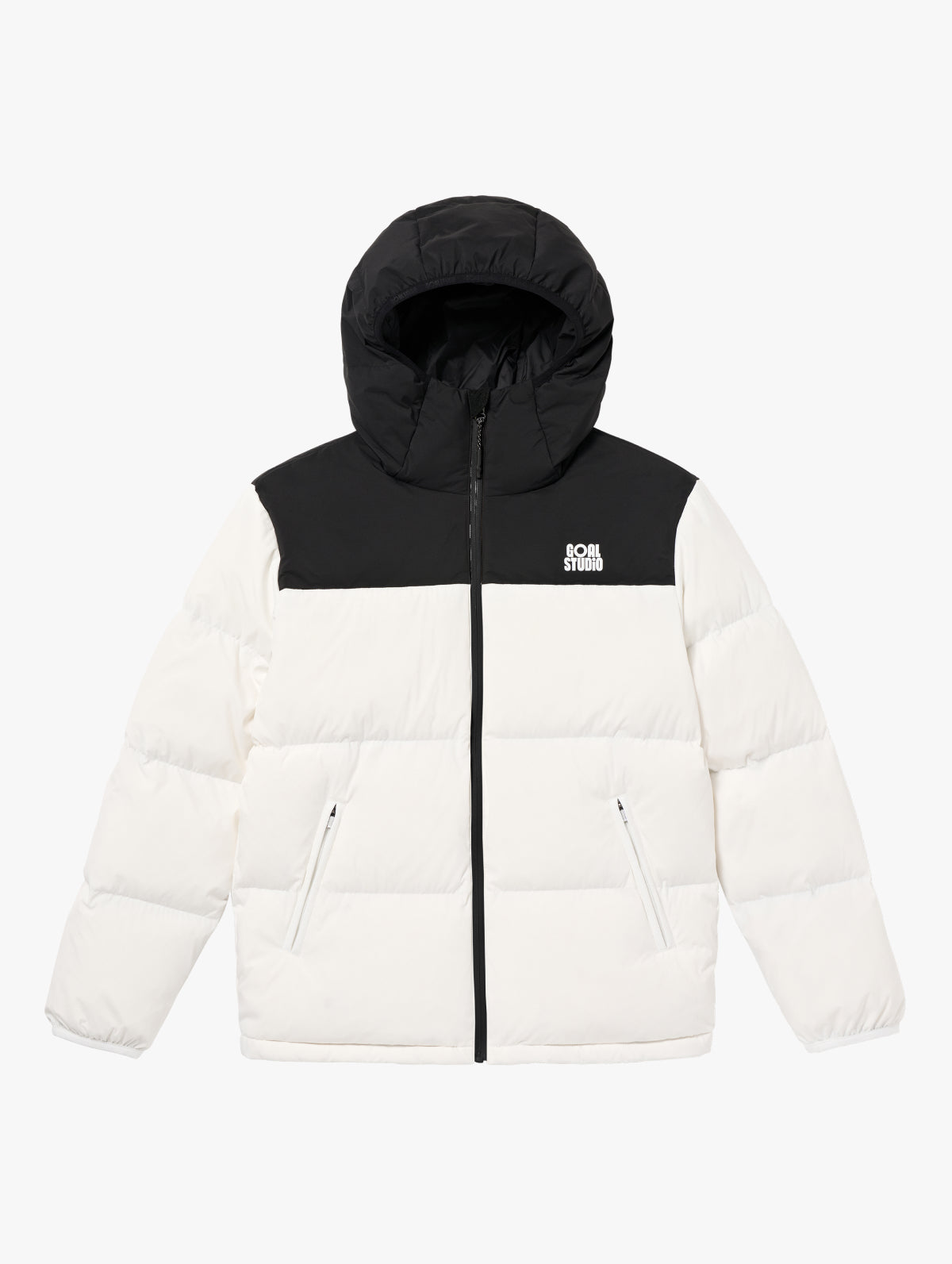 ESSENTIAL HOODED PUFFER DOWN JACKET - OFF WHITE – GOALSTUDIO