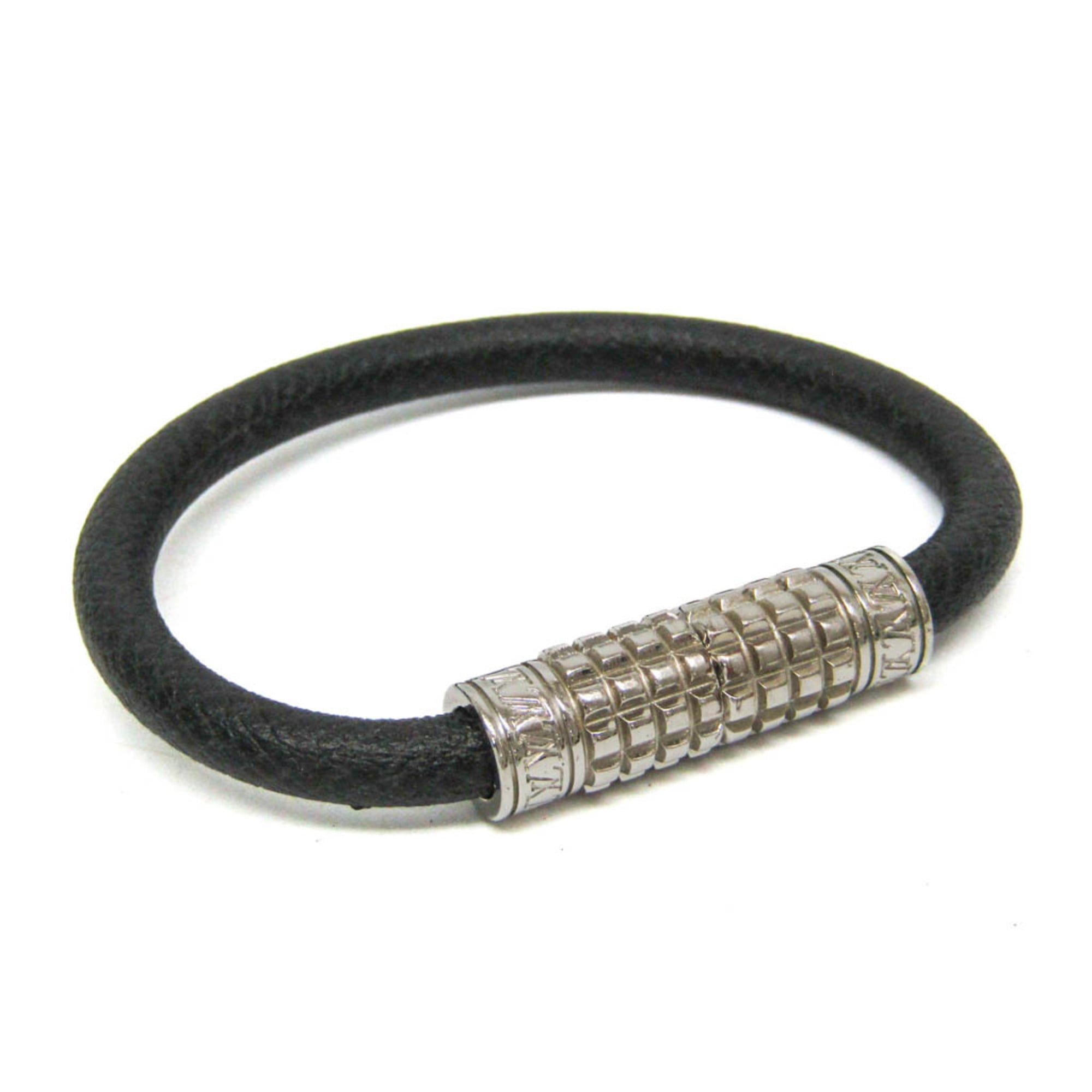 Louis Vuitton Taiga Bracelet Digit M6629E Leather Bangle Ardoise