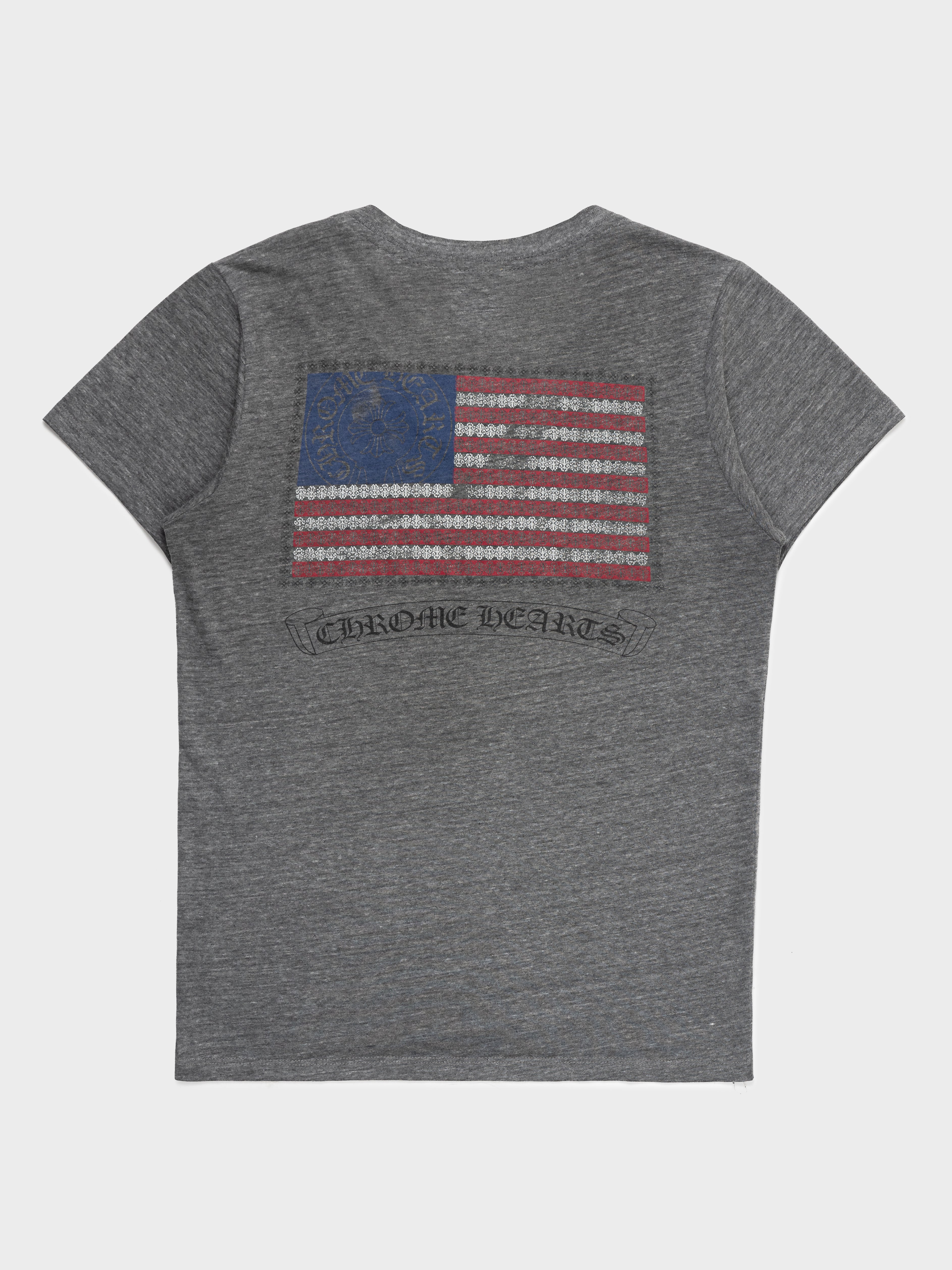 Buy Chrome Hearts American Flag V Neck Shirt Online at Groupie
