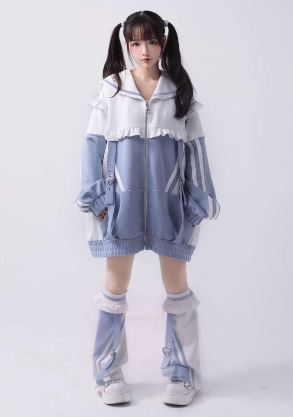 天使界隈 フリルセーラー衿 ジャージセットアップ – 個性的な