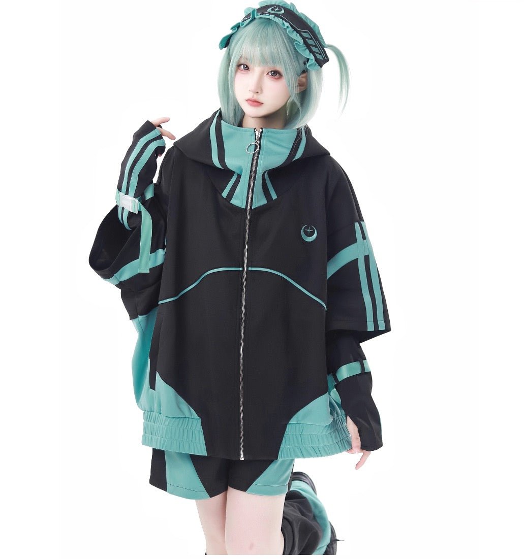 Tenshi Neighborhood Leg Cover Headdress Light Blue Jersey Light