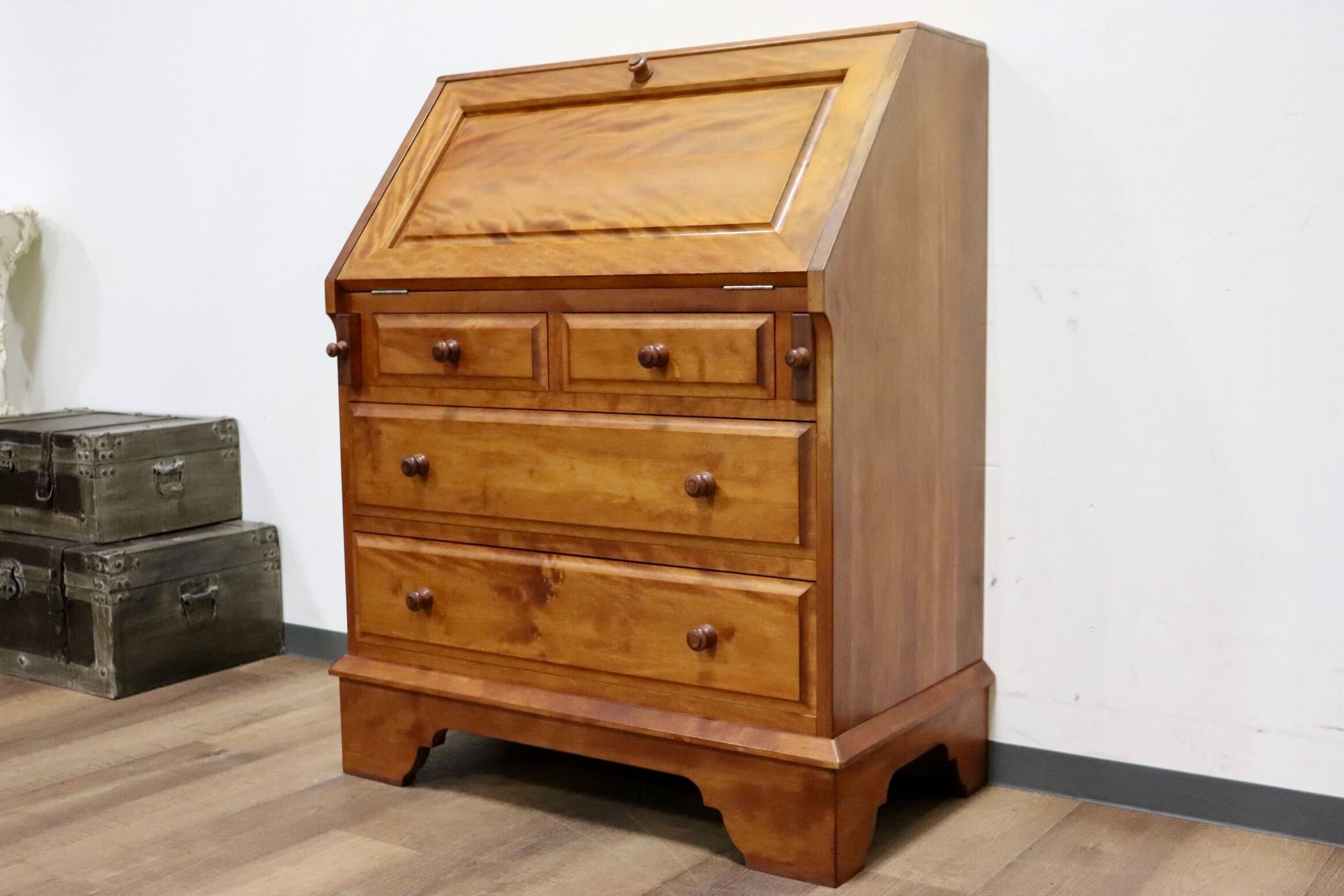 GMHH268○九州民芸家具 ライティングビューロー デスク 学習机 書斎机