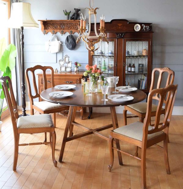 フランスのアンティークの椅子、猫脚が優雅なダイニングチェア(j-690-c