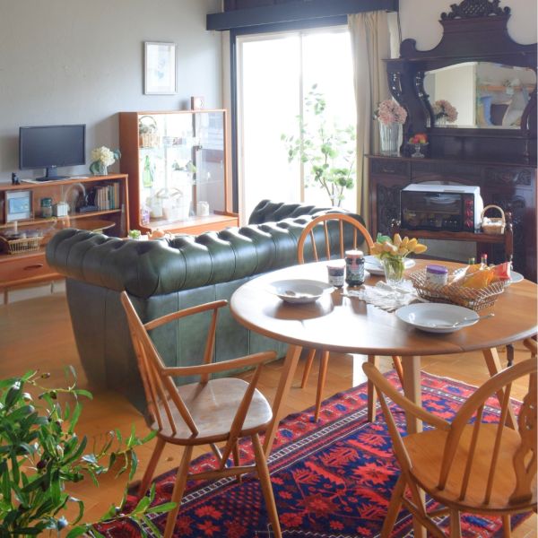 ビンテージの伸長式テーブル、アーコール（ERCOL社）のおしゃれな