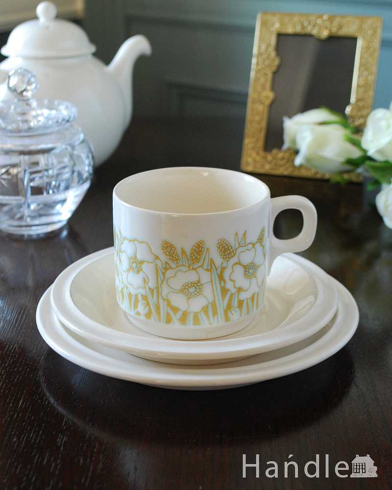 イギリスのビンテージ食器、ホーンジー社のフルールシリーズカップ