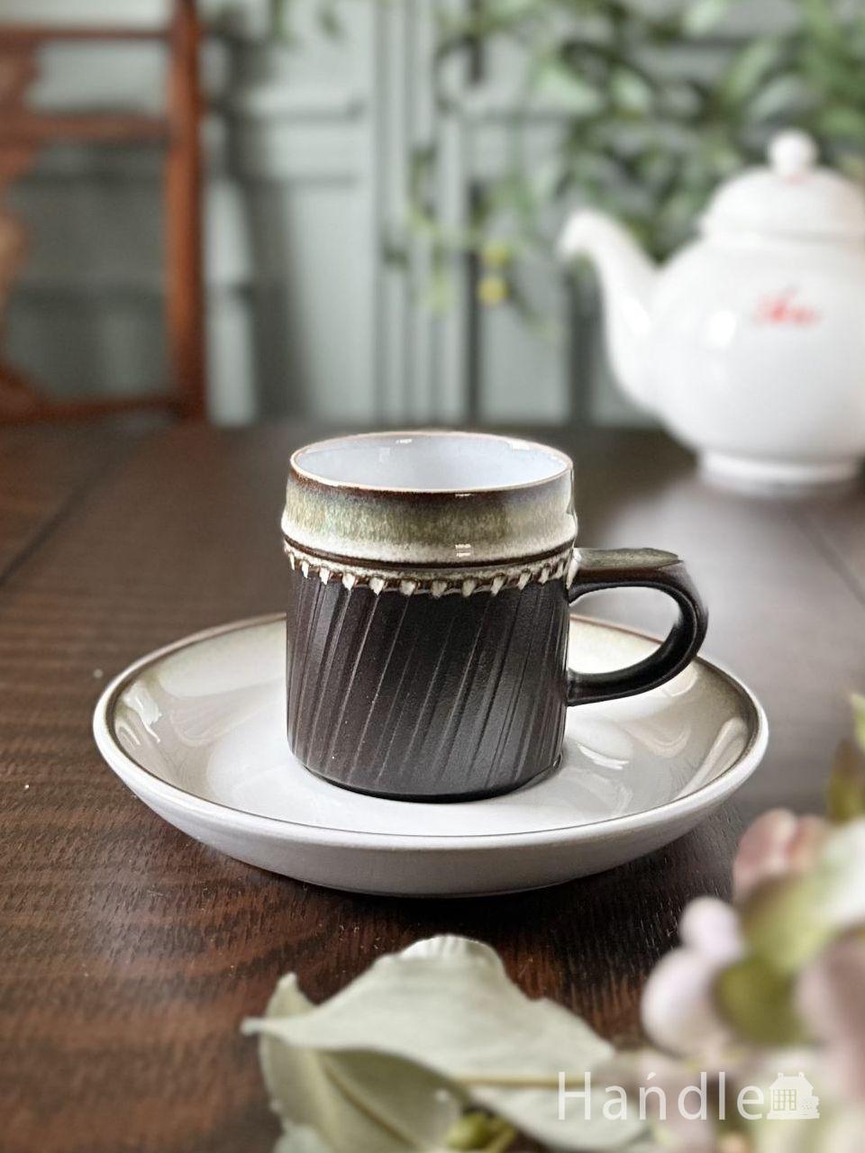 英国のアンティーク陶磁器、クラウンスタッフォードシャーのトリオ(d