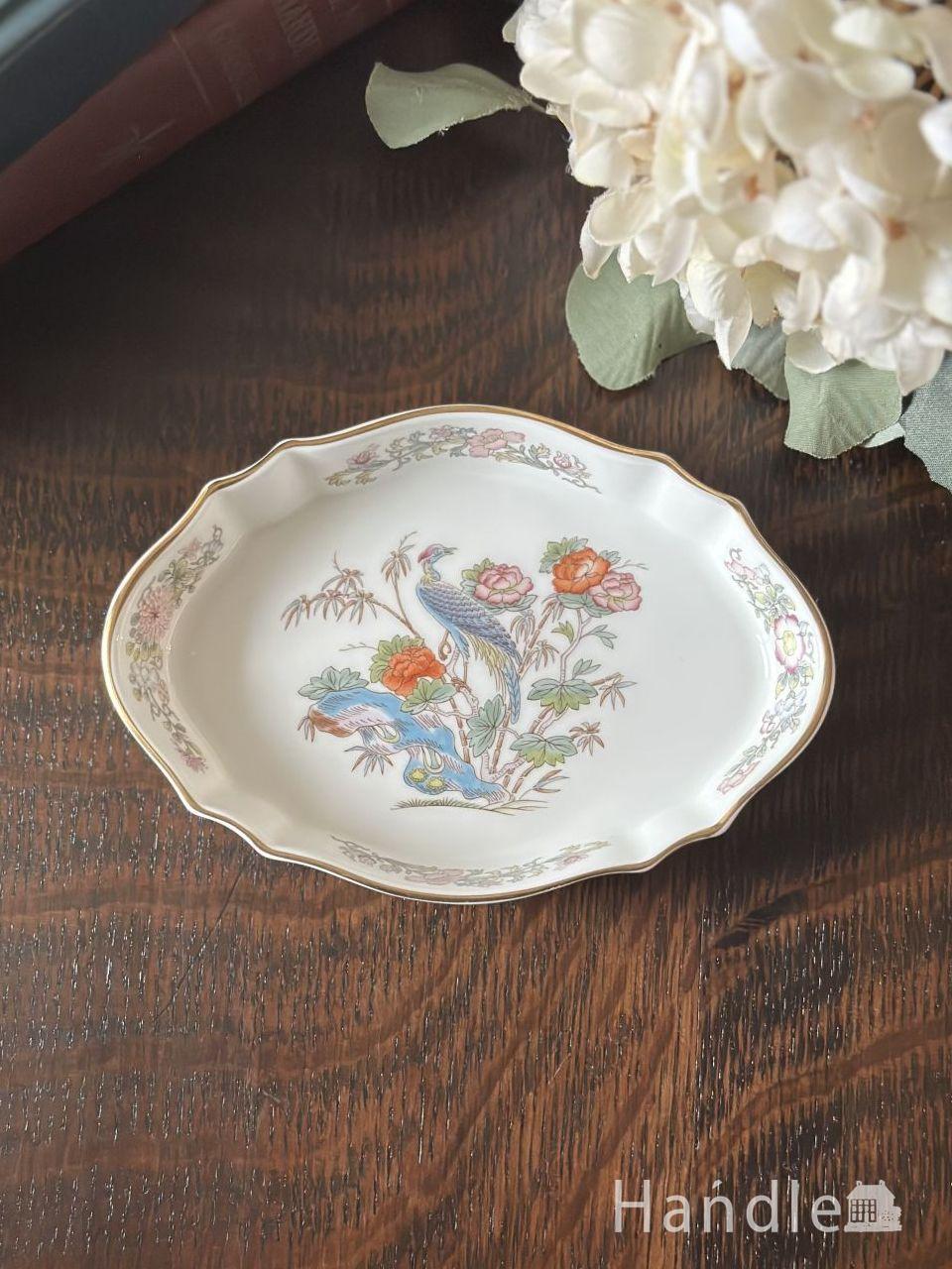 イギリスのアンティーク食器、ハマースレイ窯のすみれ柄のプレート