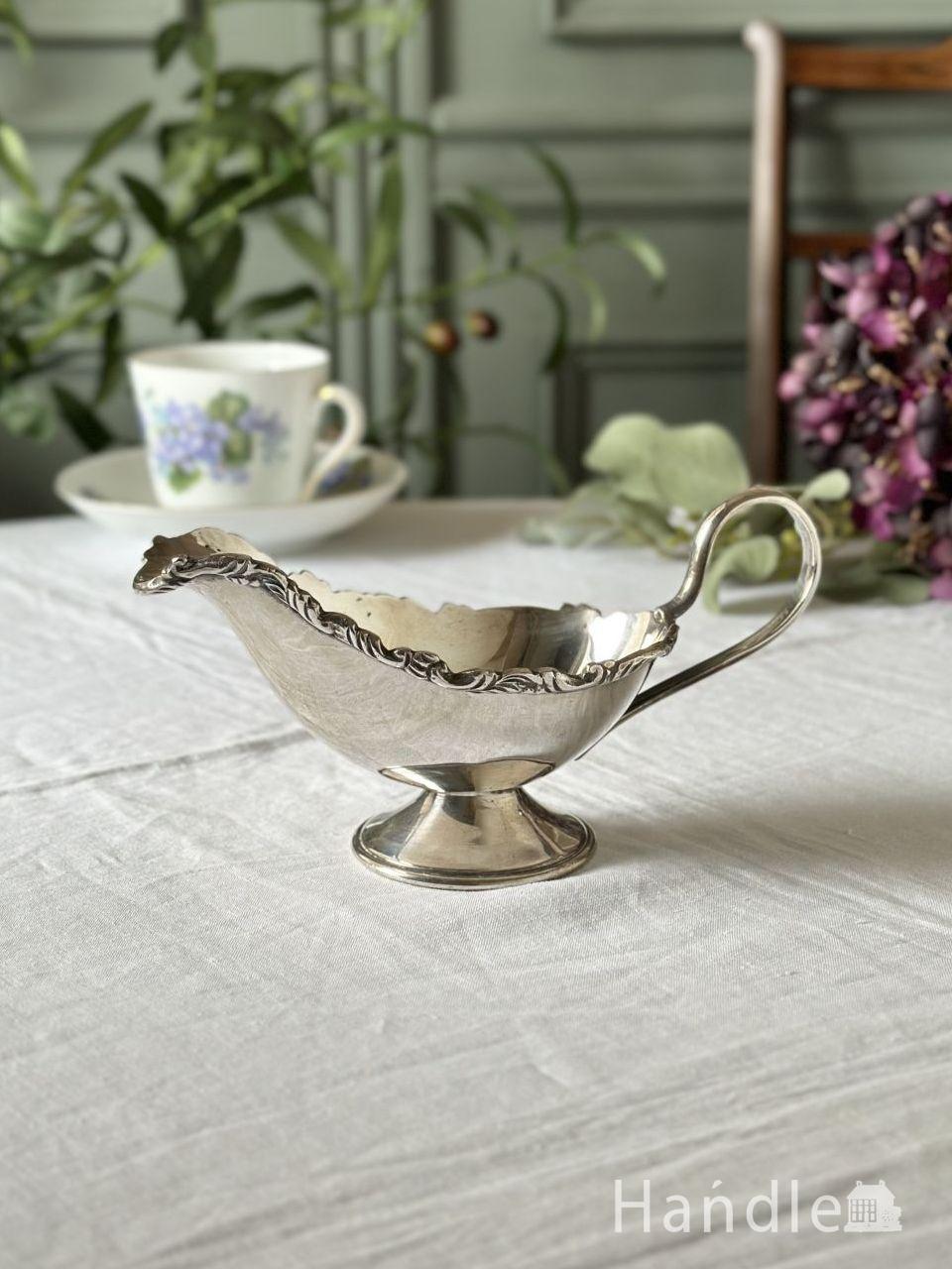 フランスから届いた美しいアンティーク、シルバープレートのアスパラ