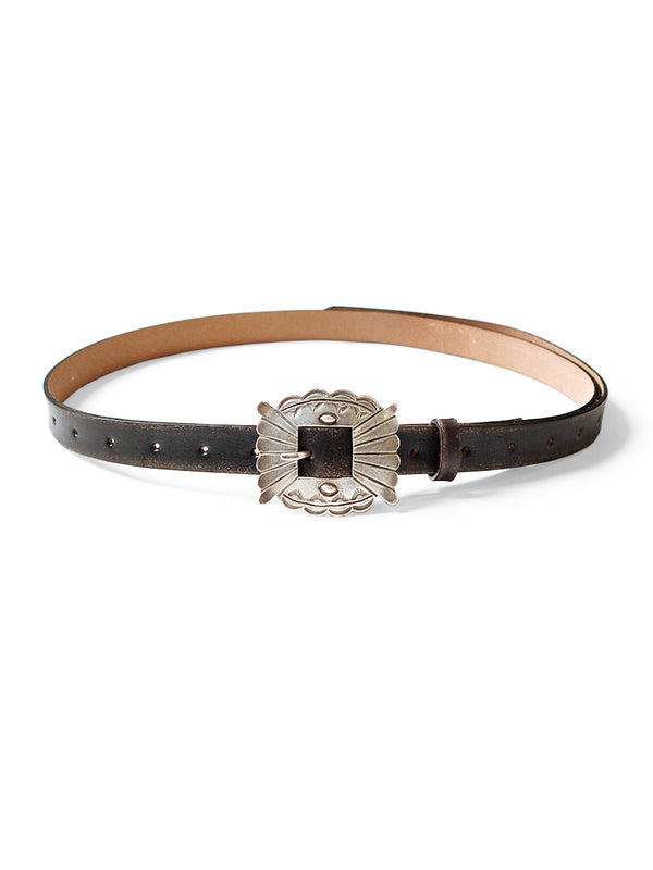 Kapital oiled leather pueblo buckle belt – HARUYAMA