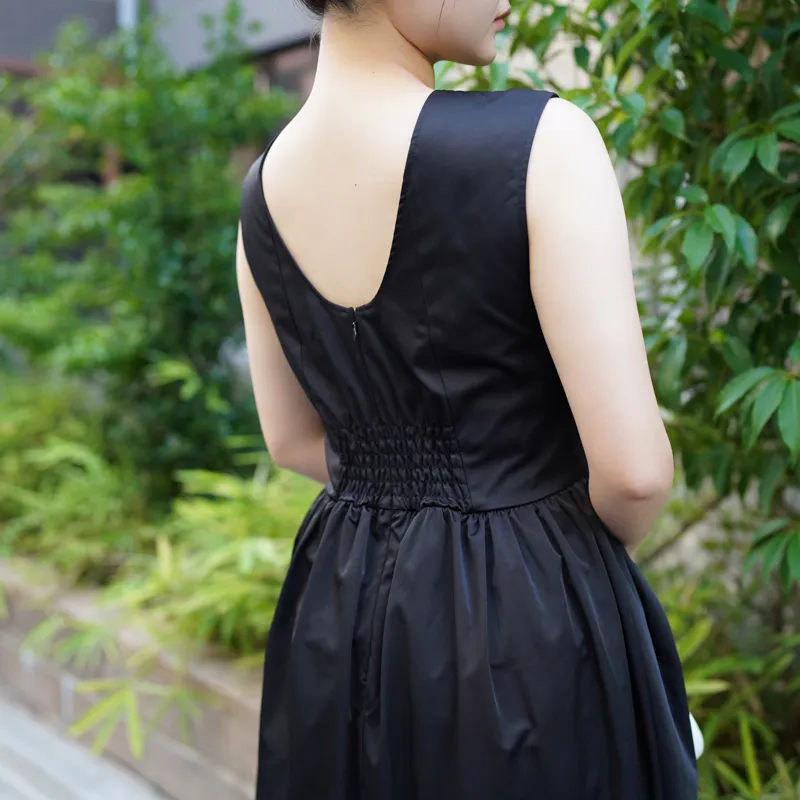 Ameri VINTAGE（アメリ ヴィンテージ）EMBROIDERY DRESS（ブラック/M