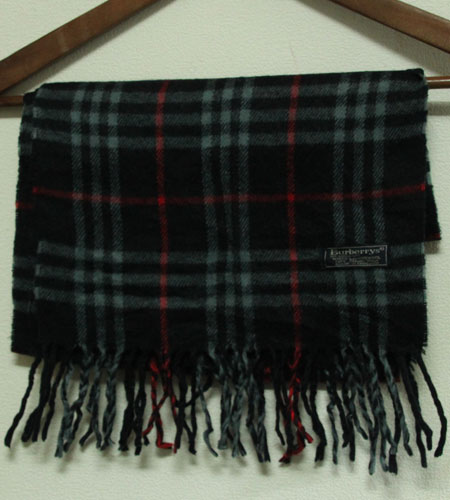 古着/USED] 80's イングランド製 バーバリー ラムウールマフラー ： za
