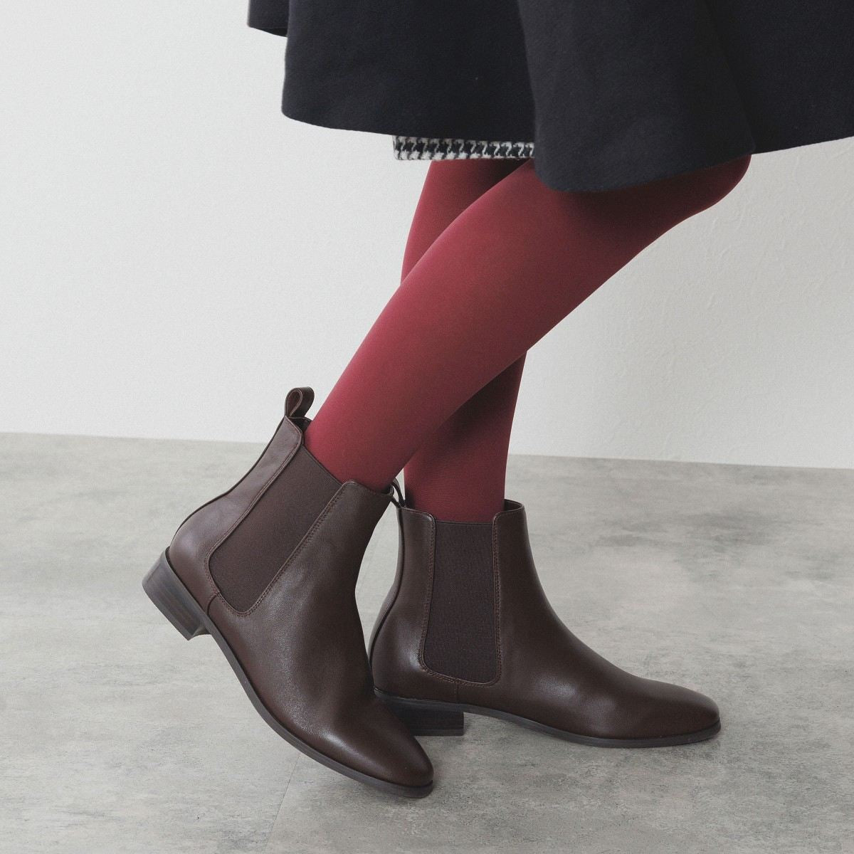 再値下げ】サイドゴアショートブーツ/554403