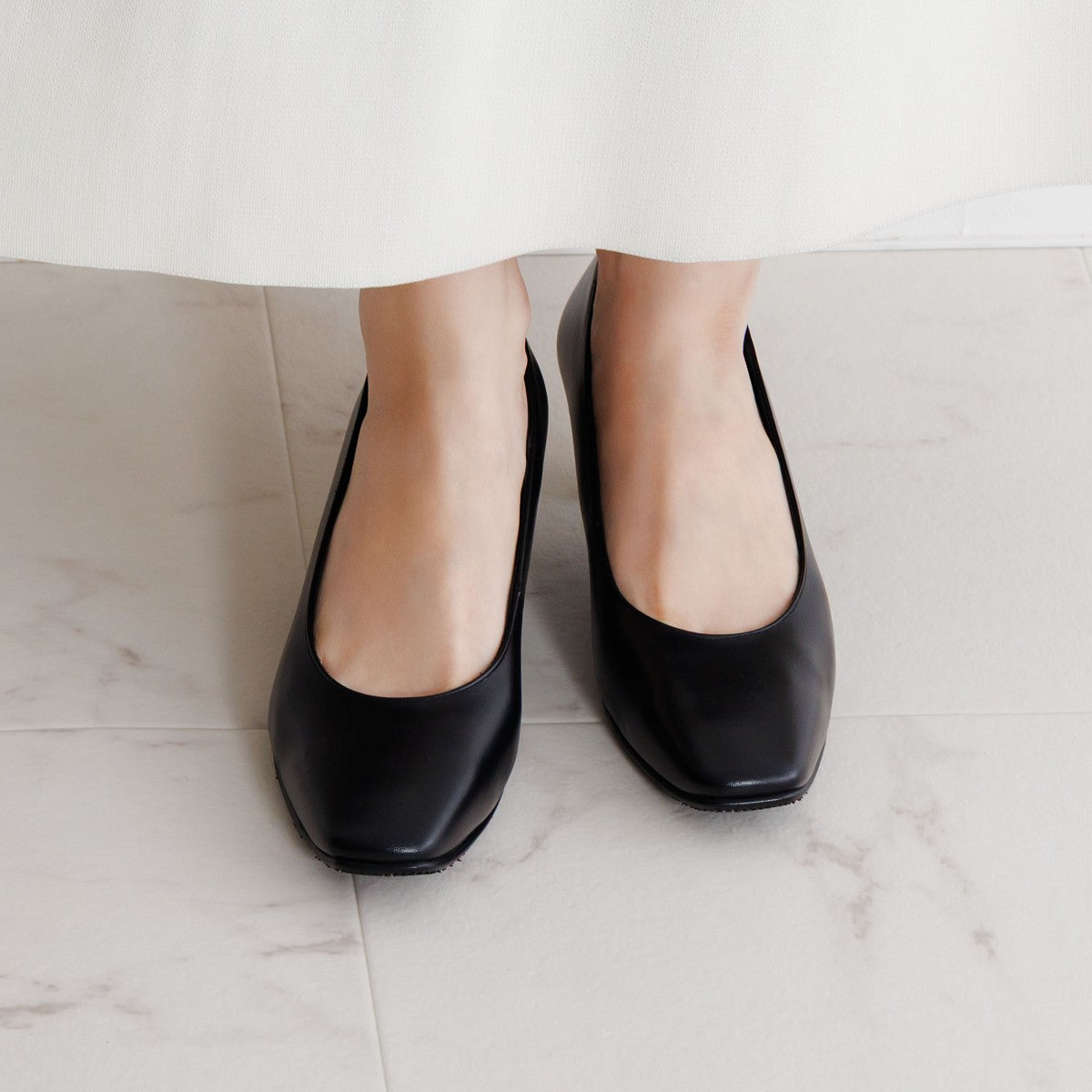 5㎝ヒールブラックパンプス/600003