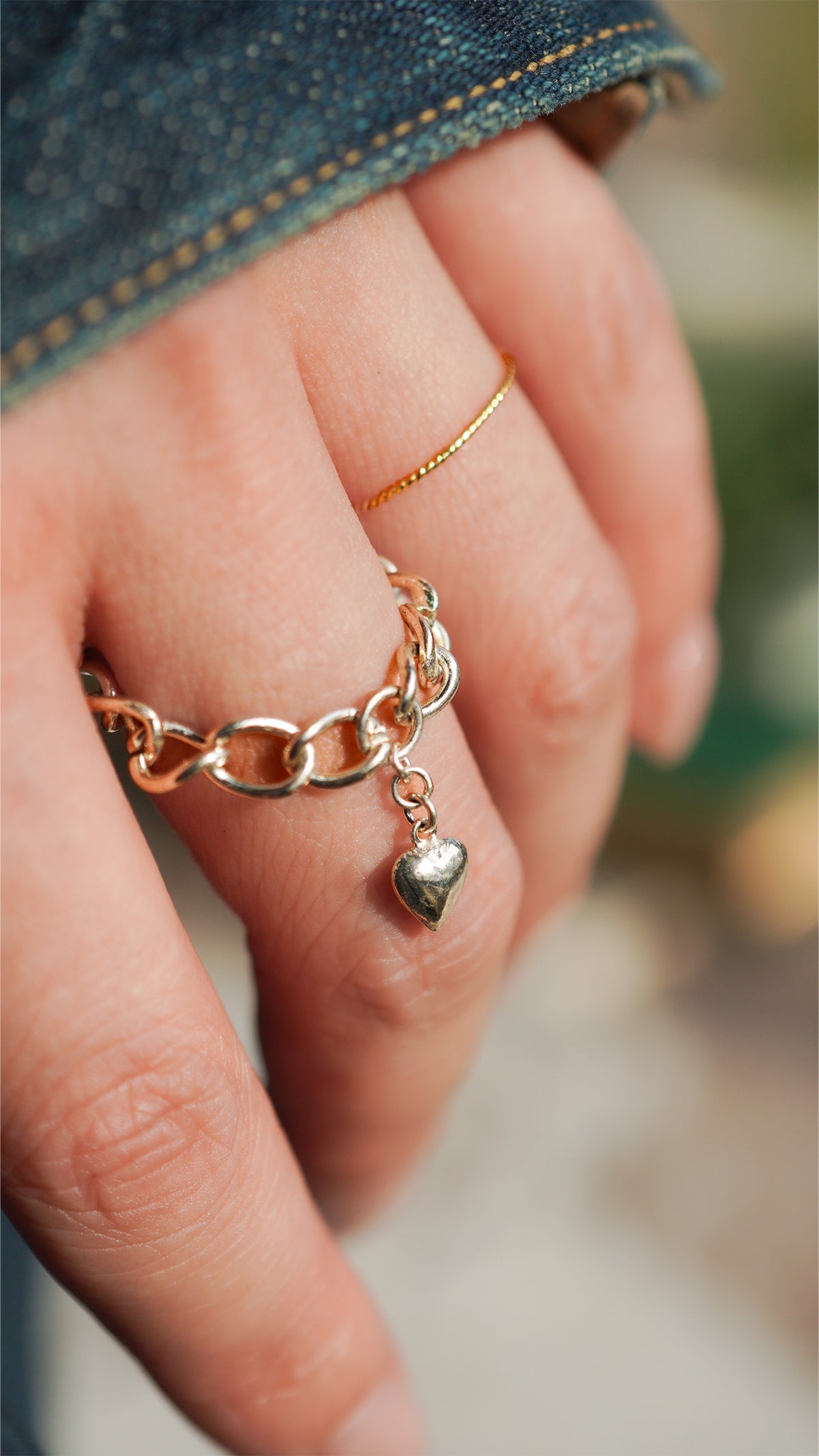 オンライン限定〕シルバーハートチェーンリング wr-3-25 通販