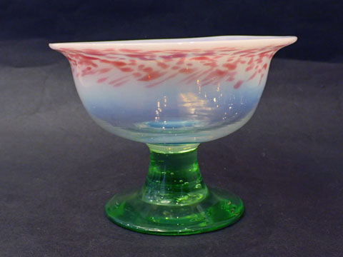 すみれ コレクター 売り切り 処分品 碗型 氷コップ 格子紋 ブルー足