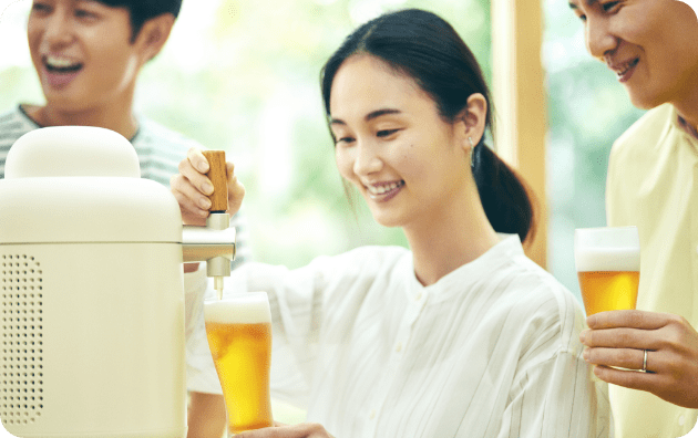 専用に開発したビールサーバー｜キリン ホームタップ