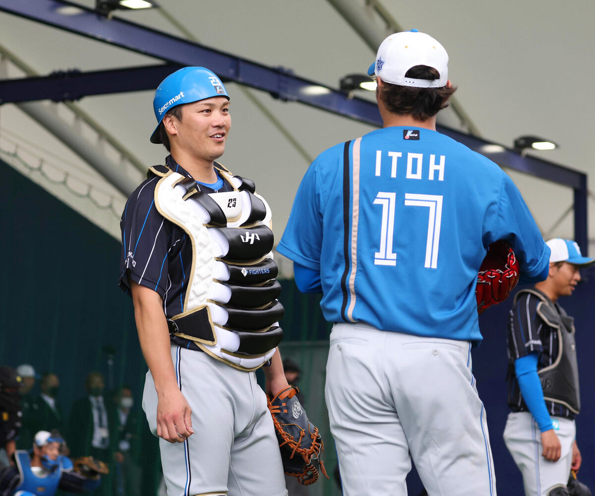 日本ハム】FA加入の新戦力・伏見寅威、伊藤大海の球を受け絶賛！投手