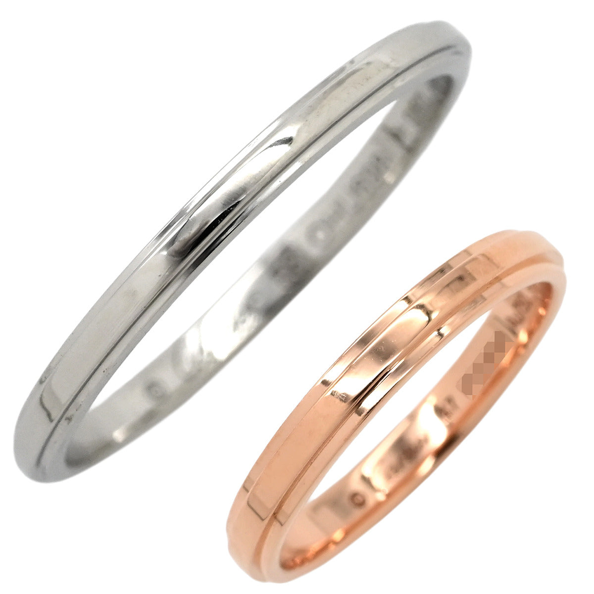 カルティエ Cartier ダムール ペアリング B4094053・B4093747 プラチナ