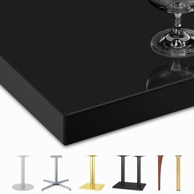 無地鏡面天板（樹脂エッジ）グロスブラック BL-GL-AH｜ハストネットの