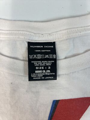 Number Nine David Bowie Rock 'N' Roll Suicide Tee Whiye Size L/3