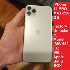 Apple iPhone 11 Pro Max - 256 GB - Silver (Unlocked) for sale