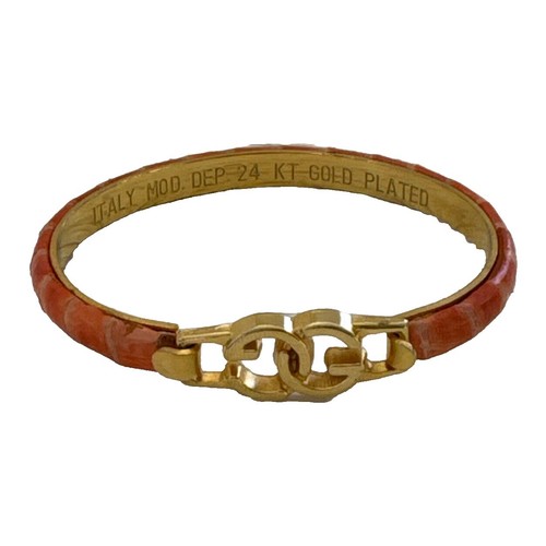 MIU MIU Leather Bracelet Brand Bangle Luxury Jewelry Rare