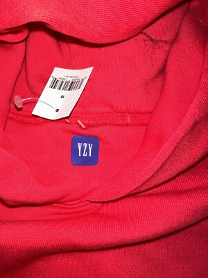 Authentic Yeezy Gap Perfect Hoodie In Red Boys Size Medium | eBay
