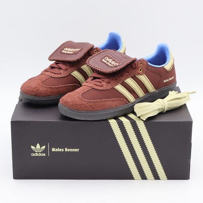 IE0579 Wales Bonner adidas Samba Nylon Low Dark Brown Cream White