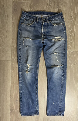Vintage Levis 501 XX 1950's big E #6 Button Fly Redline Selvedge