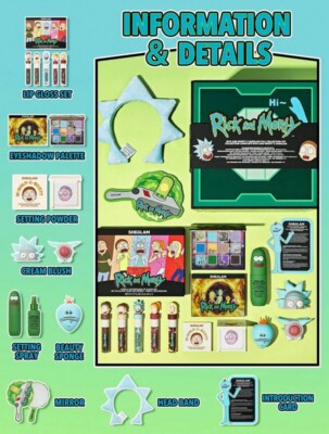Sheglam RICK AND MORTY Full Collection Makeup Set 13pcs 100